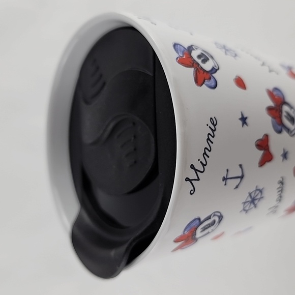 Disney Minnie Mouse Anchors Away Nautical Tall Travel Ceramic Mug Tea Coffee - Picture 10 of 15
